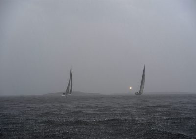 Tåke og regn. Torungen, Arendal.